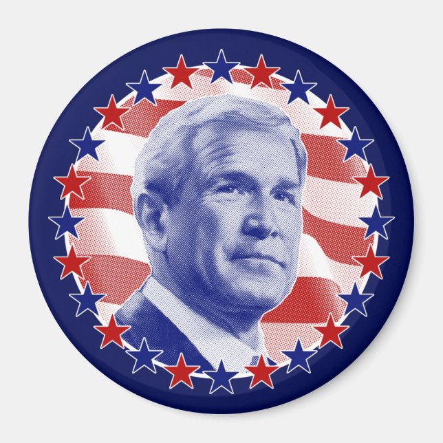 President George W. Bush Stars and Stripes Magnet (Front)