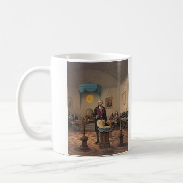 President George Washington as a Master Mason Coffee Mug (Left)
