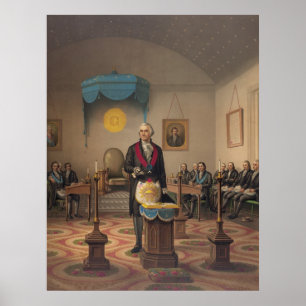 President George Washington as a Master Mason Poster