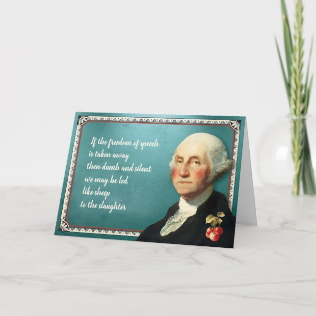 President George Washington Freedom Quote Card (Front)