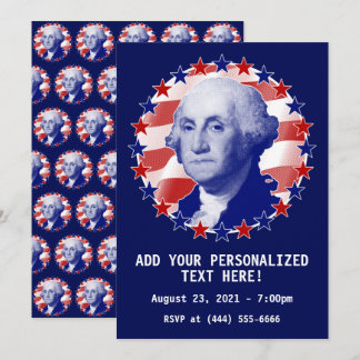 President George Washington Stars and Stripes Invitation