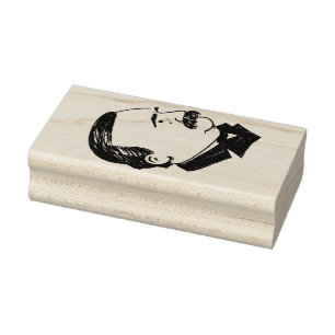 President Grover Cleveland 1.5" x 3" rubber stamp