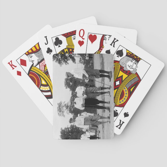 President Harding Golf Foursome, 1920s Playing Cards (Back)