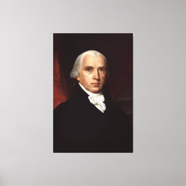President James Madison Portrait by John Vanderlyn Canvas Print (Front)