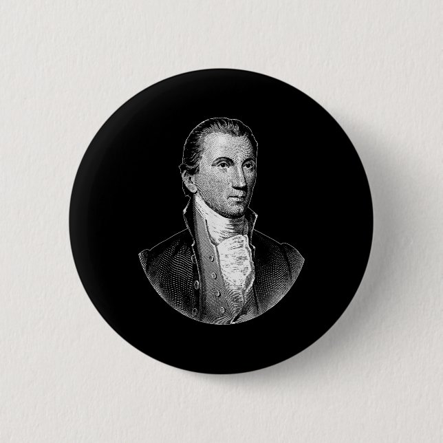 President James Monroe  6 Cm Round Badge (Front)