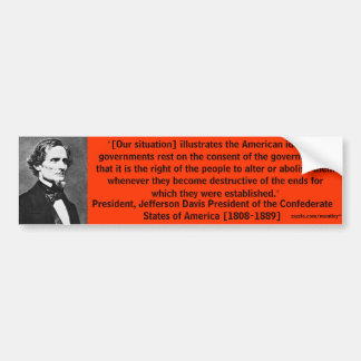 President Jefferson Davis Bumper 7 Sticker