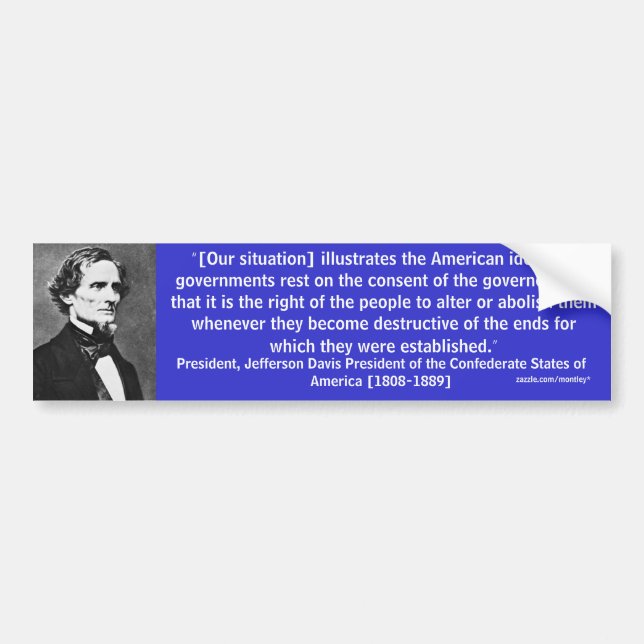President Jefferson Davis Bumper 8 Bumper Sticker (Front)