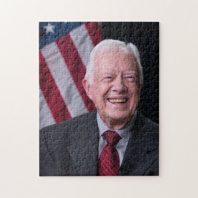 President Jimmy Carter Smiling Jigsaw Puzzle (Vertical)