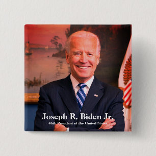 President Joe Biden, 46th President of USA 15 Cm Square Badge