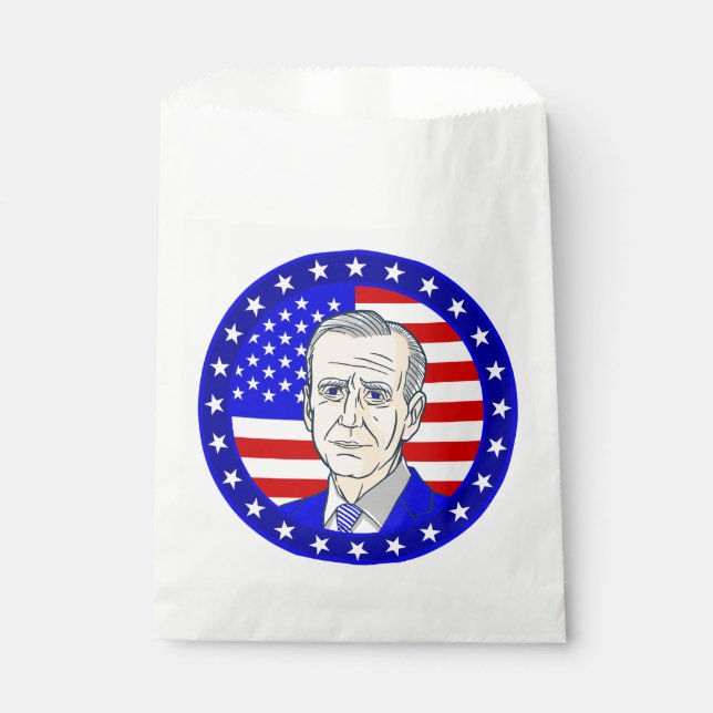 president joe biden american flag favour bags (Front)