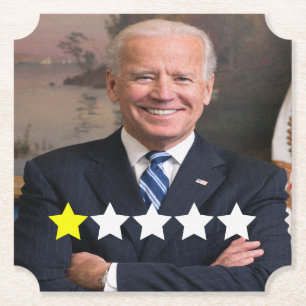 President Joe Biden Approval Rating Paper Coaster