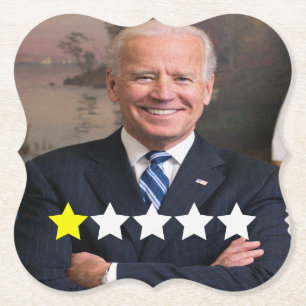 President Joe Biden Approval Rating Paper Coaster