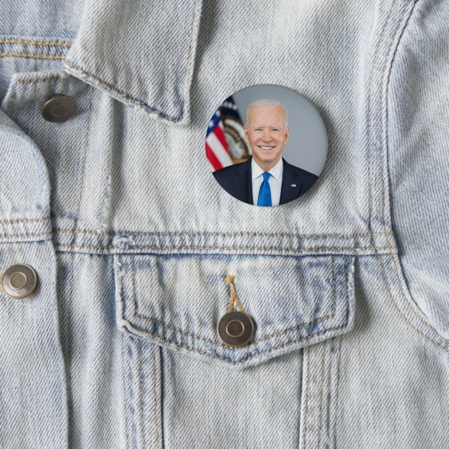 President Joe Biden Official  2021 Portrait 6 Cm Round Badge (In Situ)