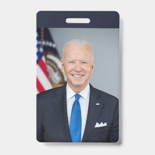 President Joe Biden White House Portrait Badge ID Badge