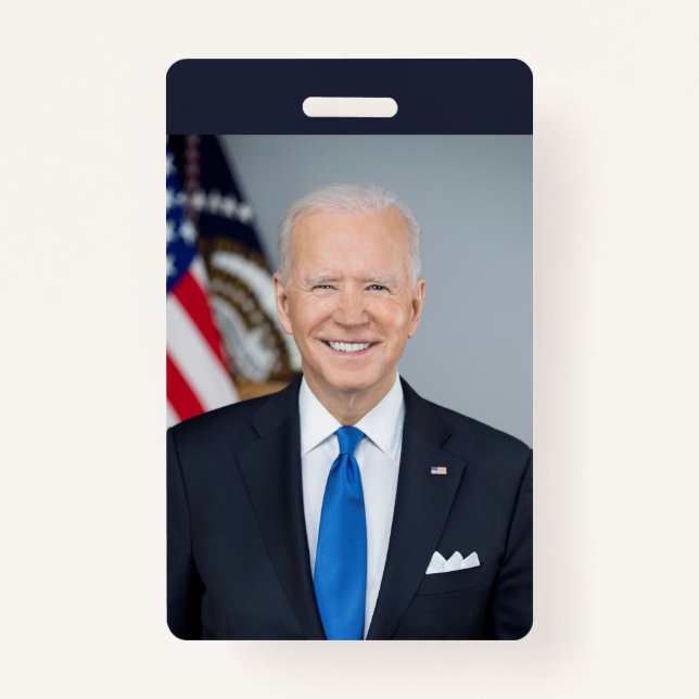 President Joe Biden White House Portrait   Badge ID Badge (Front)