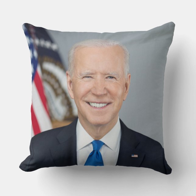 President Joe Biden White House Portrait   Cushion (Front)