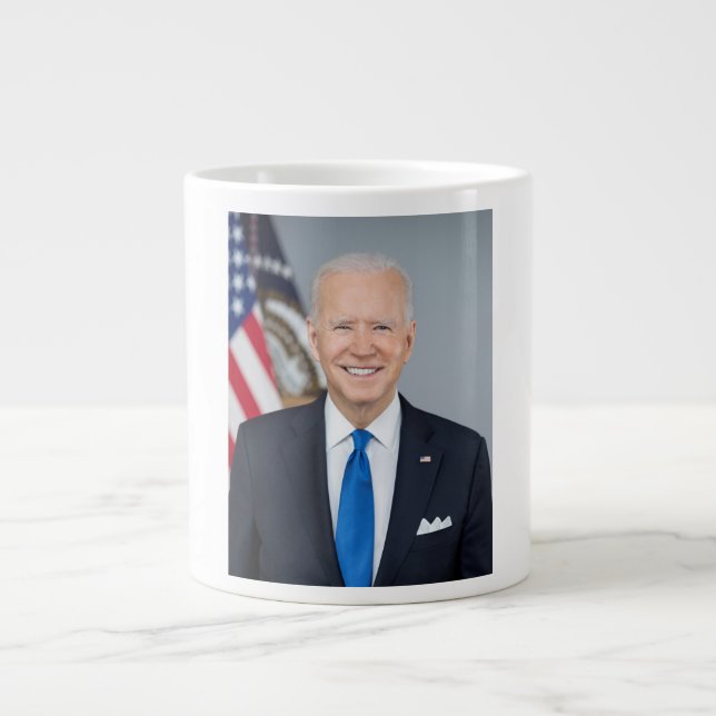 President Joe Biden White House Portrait   Giant C Large Coffee Mug (Front)