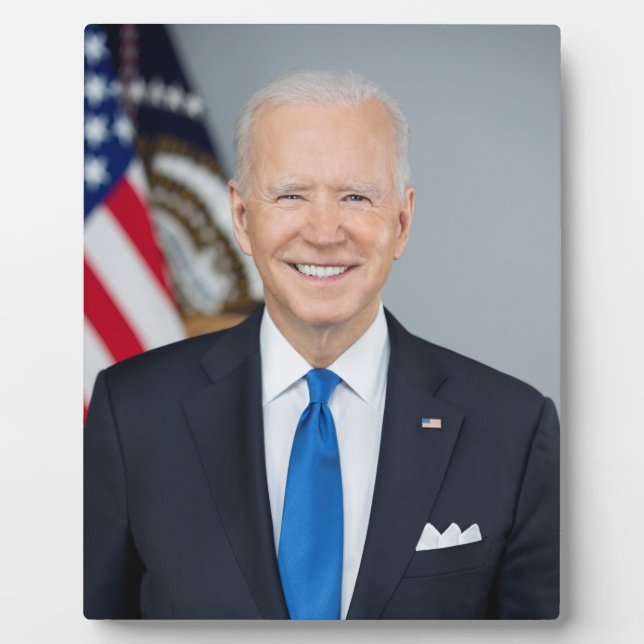 President Joe Biden White House Portrait   Plaque (Front)