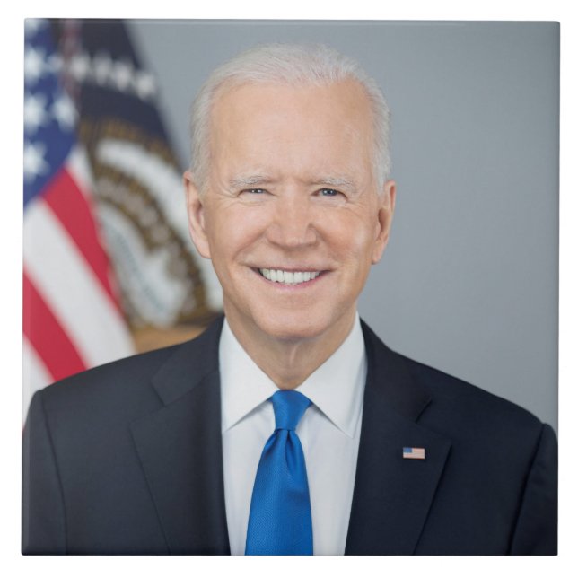 President Joe Biden White House Portrait   Tile (Front)