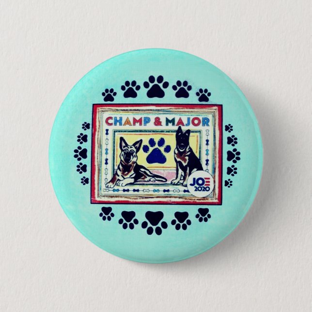 President Joe Biden's First Dogs 6 Cm Round Badge (Front)