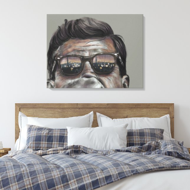 President John F. Kennedy - Canvas Print (Insitu(Bedroom))