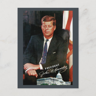 President John F. Kennedy Vintage Postcard