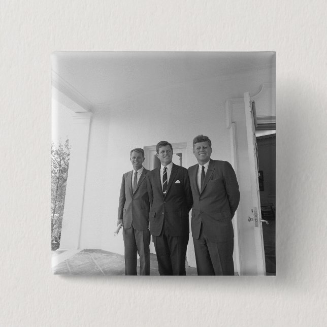 President John Kennedy & Brothers American Camelot 15 Cm Square Badge (Front)