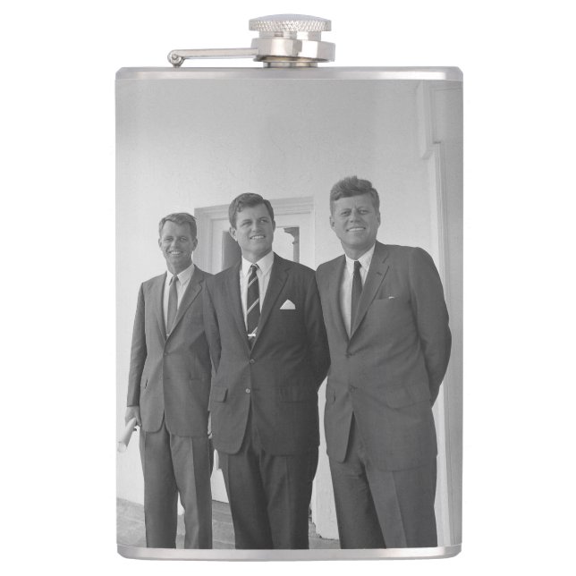 President John Kennedy & Brothers American Camelot Hip Flask (Front)