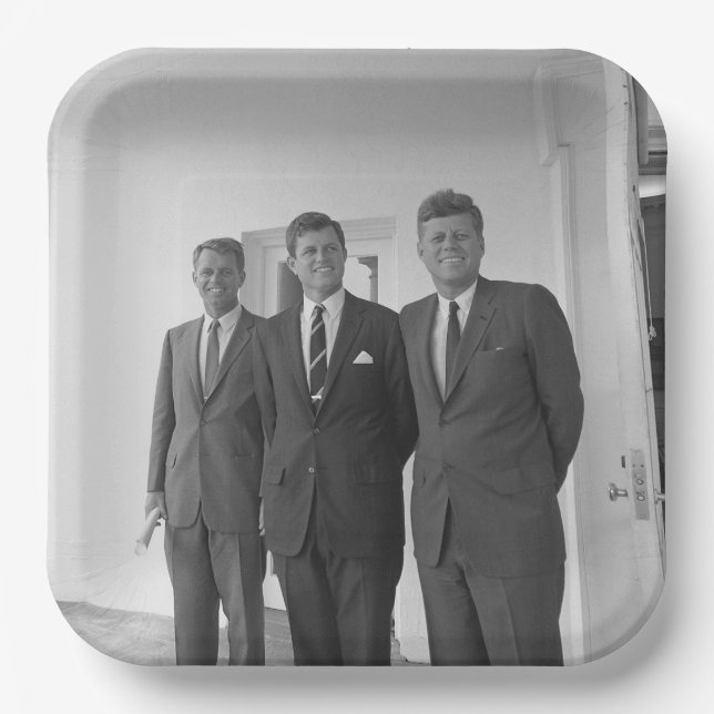 President John Kennedy & Brothers American Camelot Paper Plate (Front)