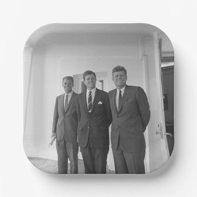 President John Kennedy & Brothers American Camelot Paper Plate (Front)