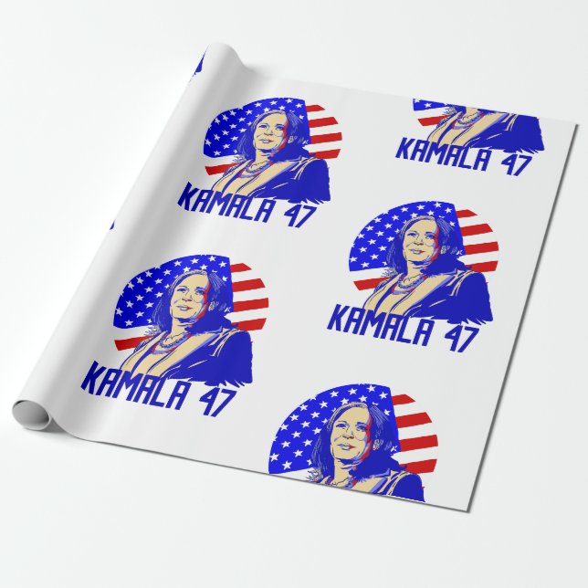 president kamala harris 47 wrapping paper (Unrolled)