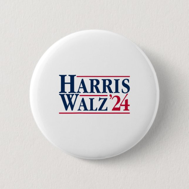 President Kamala Harris Tim Walz Vp Brat Cat Ladie 6 Cm Round Badge (Front)