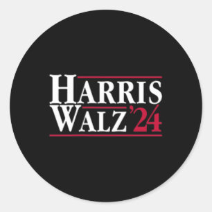 President Kamala Harris Tim Walz Vp Brat Cat Ladie Classic Round Sticker