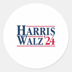 President Kamala Harris Tim Walz Vp Brat Cat Ladie Classic Round Sticker