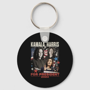 President Kamala Harris We're Not Going Back 2024 Key Ring
