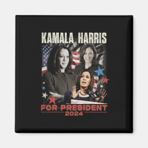 President Kamala Harris We're Not Going Back 2024  Magnet