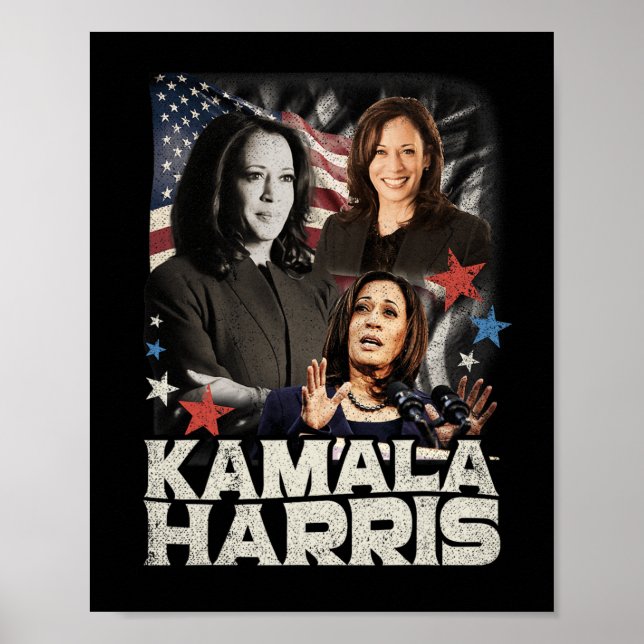 President Kamala Harris We're Not Going Back 2024  Poster (Front)