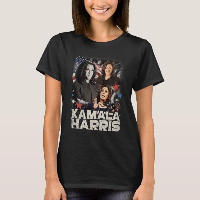 President Kamala Harris We're Not Going Back 2024  T-Shirt (Front)
