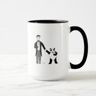 President Lincoln and a Panda Enjoy Ice Cream Mug