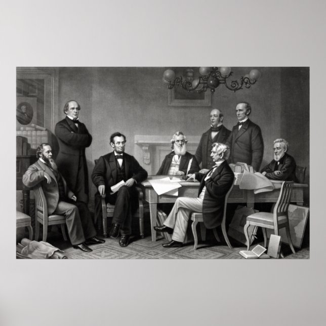 President Lincoln and His Cabinet Poster (Front)