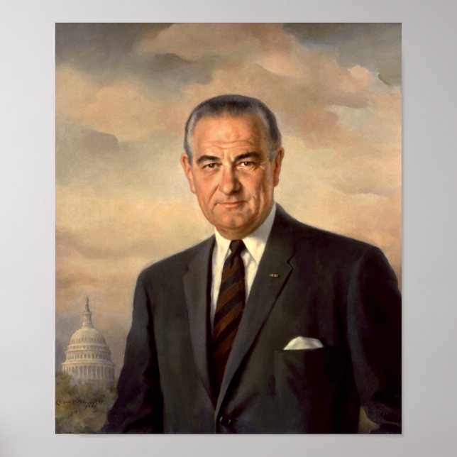President Lyndon Johnson Painting Poster (Front)