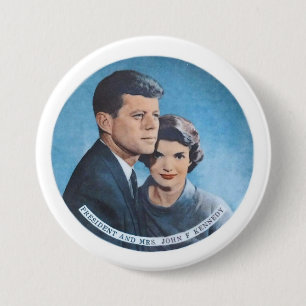 President & Mrs. John F. Kennedy 7.5 Cm Round Badge
