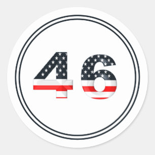 President Number 46 Flag Pro Biden Classic Round Sticker