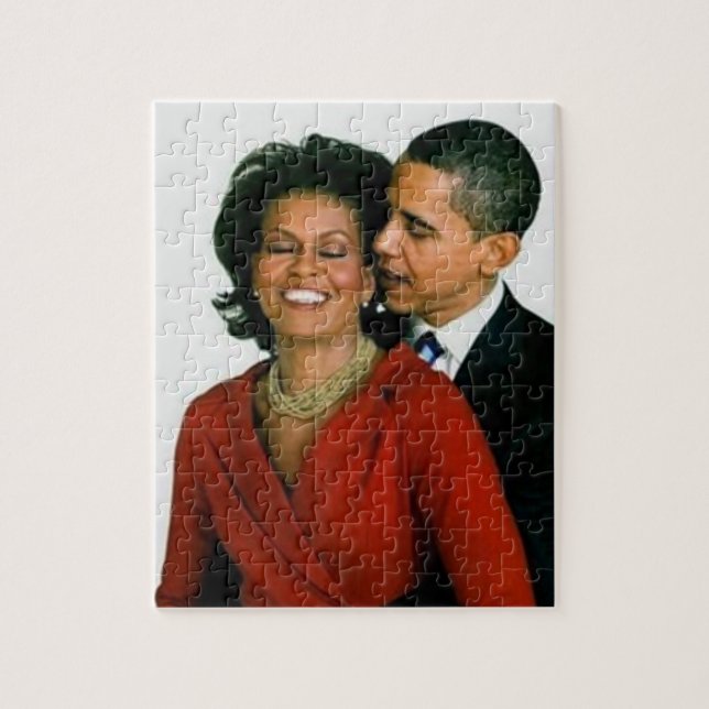 PRESIDENT OBAMA AND FIRST LADY-PUZZLE JIGSAW PUZZLE (Vertical)
