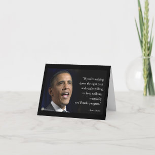 President Obama And "Make Progress" Quote Card