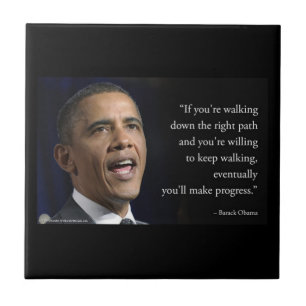 President Obama And "Make Progress" Quote Tile