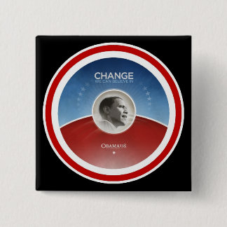 President Obama CHANGE 15 Cm Square Badge
