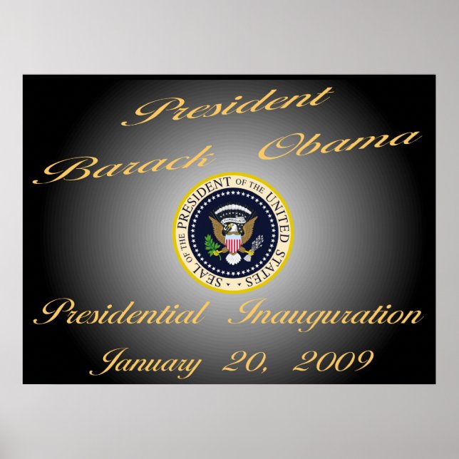 President Obama Commemorative 40"x30"  Poster (Front)