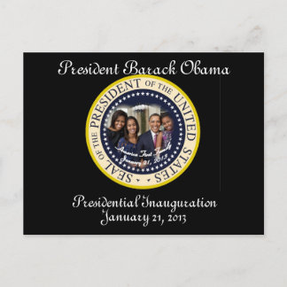 PRESIDENT OBAMA FAMILY 2013 Inauguration Postcard