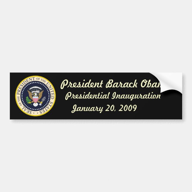 President Obama Inauguration Bumper Sticker (Front)